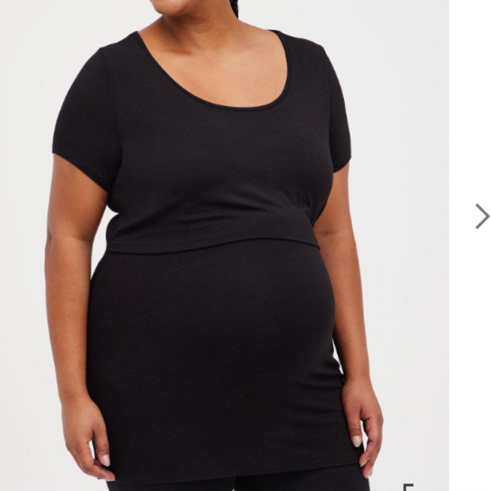 Torrid Maternity Super Soft Scoop Neck Nursing Tee Plus Size 5X NWOT